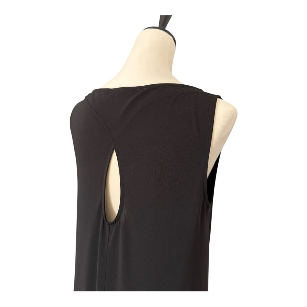 COS Black Sleeveless Keyhole Back Stretch Jersey Relaxed Fit Midi Dress Small - Picture 10 of 14